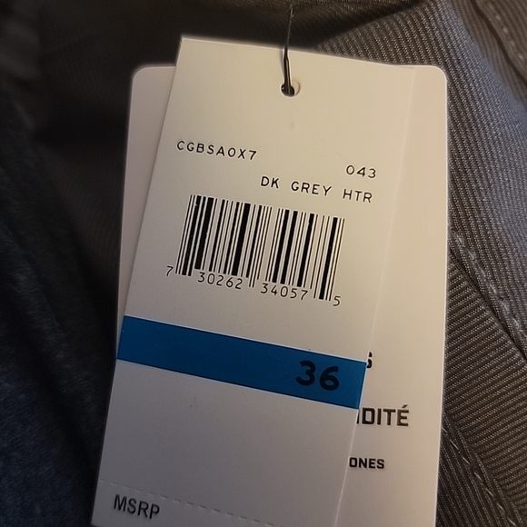 Callaway Golf shorts 36 Dk Gray HTR 4 Way Stretch Light Moisture Wicking $75 NWT - Picture 4 of 14